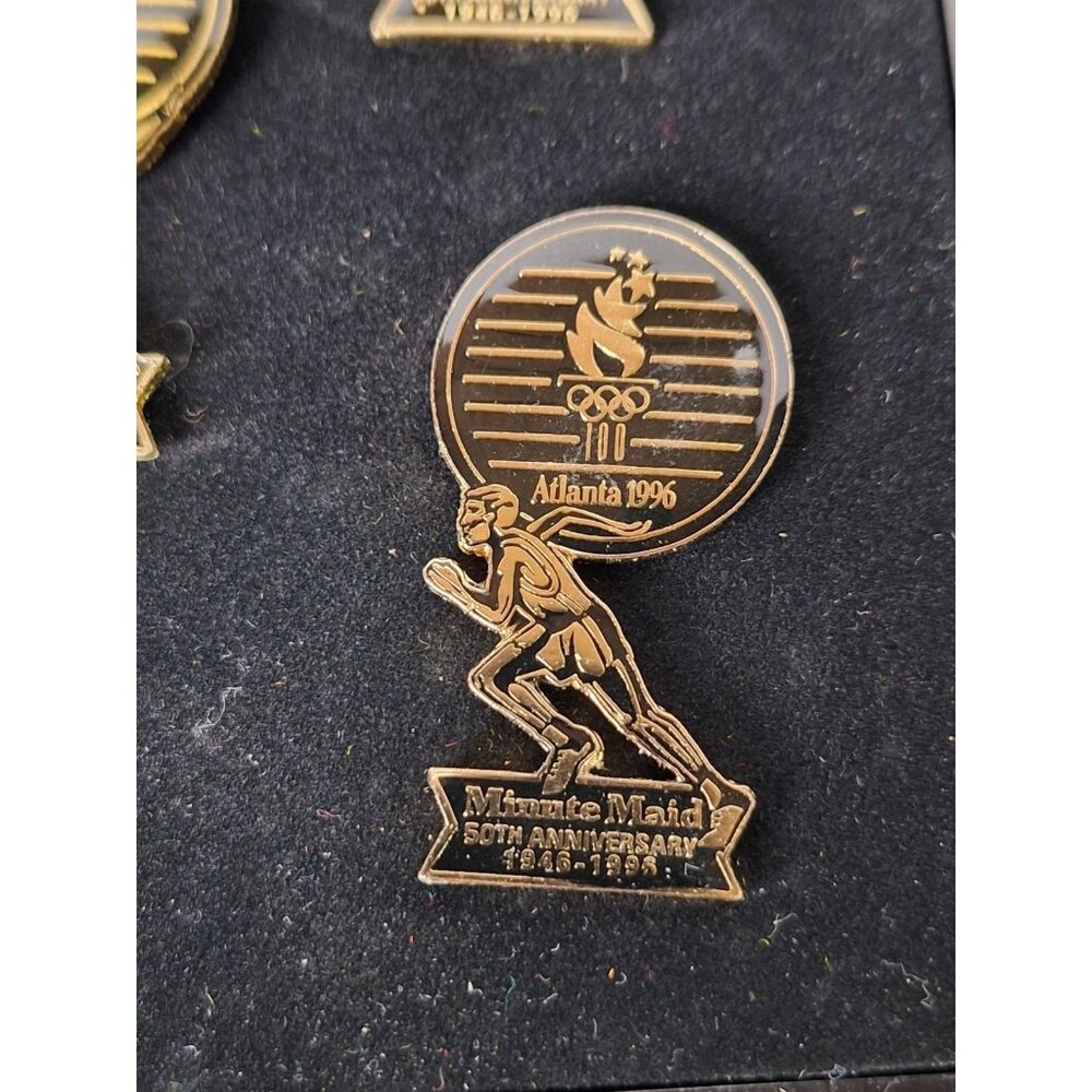 Minute Maid 50th Anniversary Atlanta 1996 Olympic Pin Set New - Picture 6 of 12